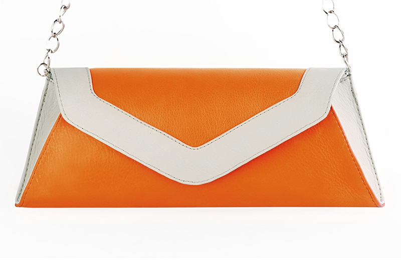 Apricot orange and off white matching clutch and . View of clutch - Florence KOOIJMAN